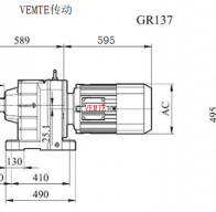 R137-Y180L4-4P-M4-0°減速機(jī)型號大全及尺寸